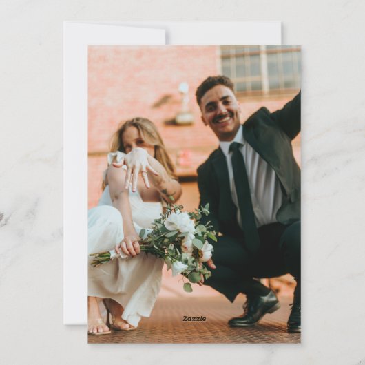 "Gehuwd en helder" Pas getrouwd Kaart voor kerstmi (Achterkant)