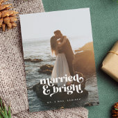 "Gehuwd en helder" Pas getrouwd Kaart voor kerstmi