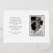 Gehuwd en helder sneeuw 2 Foto bruiloft Bedankt Folie Feestdagenkaart (Achterkant)