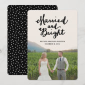 Gehuwd en helder | Vakantieknopkaart Feestdagenkaart (Voorkant / Achterkant)