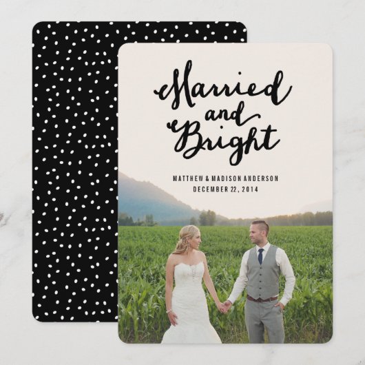 Gehuwd en helder | Vakantieknopkaart Feestdagenkaart (Voorkant / Achterkant)