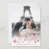 Gehuwd en helder | Weddenfoto en bedankt Feestdagenkaart (Voorkant)