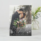 Gehuwd en helder | Weddenschap Foto Holiday Kaart (Staand voorkant)