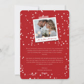 Gehuwd en helderziend Typografie Foto bruiloft Feestdagenkaart (Achterkant)