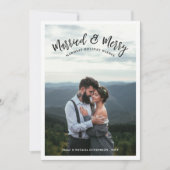 Gehuwd en leuk Modern Chistmas Foto zwart Feestdagenkaart (Voorkant)