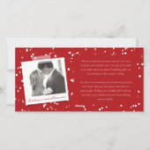 Gehuwd en licht 3 Foto collage Modern Wedding Feestdagenkaart (Achterkant)