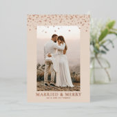 Gehuwd en liefdadig afvallen Foto Roos Gold Folie Feestdagenkaart (Staand Voorkant)