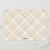 Gehuwd en liefdeshuwelijk Mr & Mrs First Kerstmis Folie Feestdagenkaart (Achterkant)