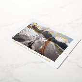 Gehuwd en liefdeshuwelijk Mr & Mrs First Kerstmis Folie Feestdagenkaart (Gedraaid)