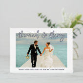 Gehuwd en liefdeshuwelijk Mr & Mrs First Kerstmis Folie Uitnodiging (Staand Voorkant)