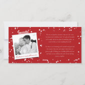 Gehuwd en Merry 3 Foto Collage Simple Wedding Feestdagenkaart (Achterkant)