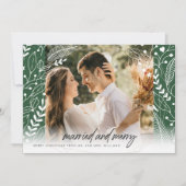 Gehuwd en Merry Elegant Feestdagenkaart (Voorkant)