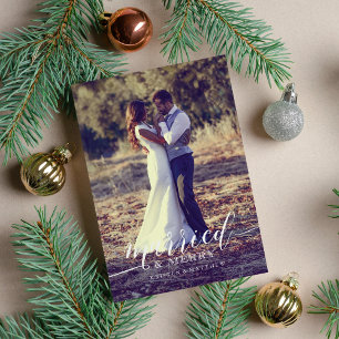 Gehuwd en Merry Feestdagenkaart