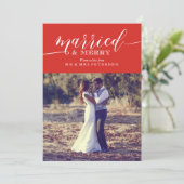 Gehuwd en Merry Feestdagenkaart (Staand voorkant)