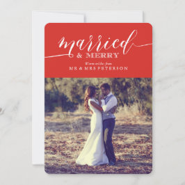 Gehuwd en Merry Feestdagenkaart