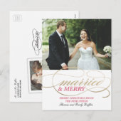 Gehuwd en Merry | Kerstmis Feestdagenkaart (Voorkant / Achterkant)