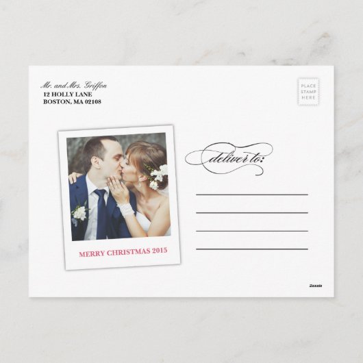 Gehuwd en Merry | Kerstmis Feestdagenkaart (Achterkant)