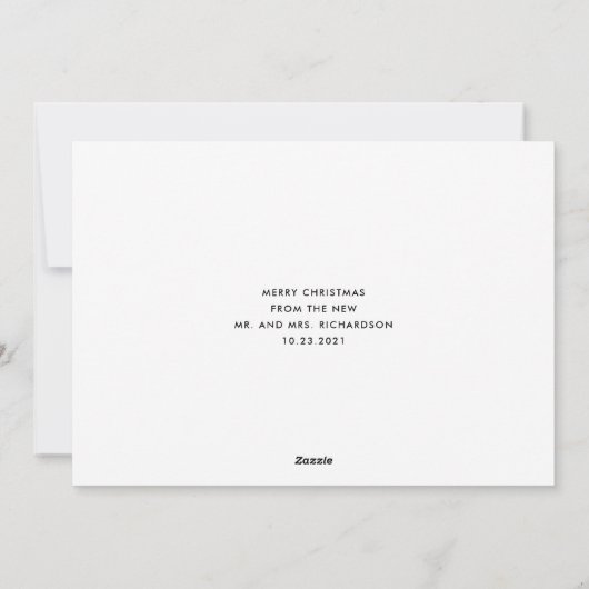 Gehuwd en Merry | Overlay van foto's en witscript Feestdagenkaart (Achterkant)