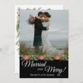 Gehuwd en Merry. - Weddenfoto - Twee zijdes (Voorkant / Achterkant)