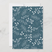 Gehuwd en Merry Whimsical Scandinavian Greenery Feestdagenkaart (Achterkant)