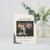 Gehuwd en met Bright Kundenspezië Foto Holiday Feestdagenkaart (Staand voorkant)