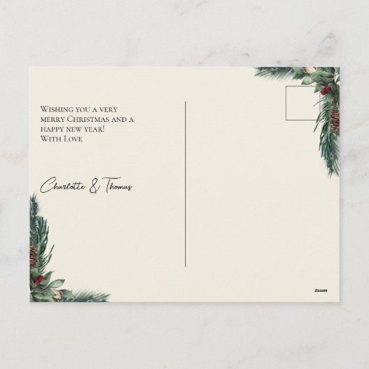 Gehuwd en met Bright Kundenspezië Foto Holiday Feestdagenkaart (Achterkant)