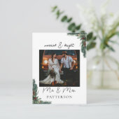 Gehuwd en met Bright Kundenspezië Foto Holiday Feestdagenkaart (Staand voorkant)