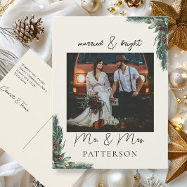 Gehuwd en met Bright Kundenspezië Foto Holiday Feestdagenkaart