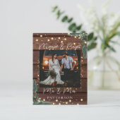 Gehuwd en met Bright Kundenspezië Foto Holiday Feestdagenkaart (Staand voorkant)