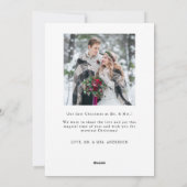 Gehuwd en met handschrift geschreven bruiloften feestdagenkaart (Achterkant)