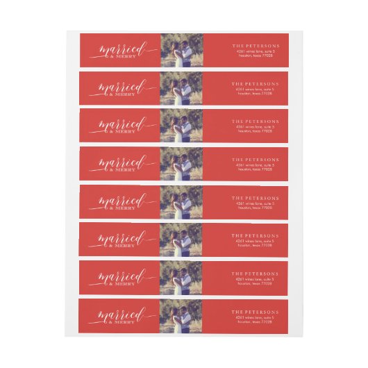 Gehuwd en prettig bruiloft met Kerstmis (Vel)