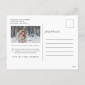 Gehuwd en samengevoegd 2 Foto Zirly Manuscript Feestdagenkaart (Achterkant)