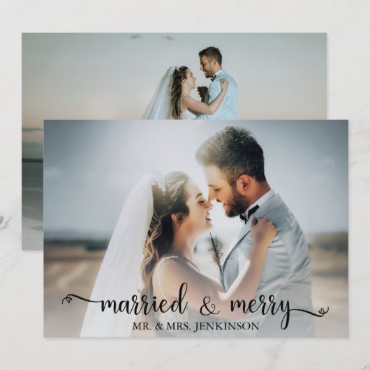 Gehuwd en smederij feestdagenkaart (Voorkant / Achterkant)