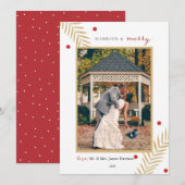 Gehuwd en smederij feestdagenkaart (Voorkant / Achterkant)