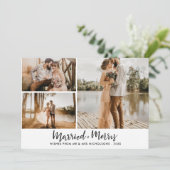 Gehuwd en smederij | Foto van de Moderne Pas getro Feestdagenkaart (Staand voorkant)