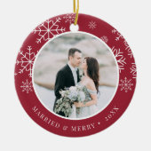 Gehuwd en smederij | Weddenfoto Keramisch Ornament (Voorkant)