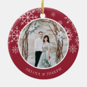 Gehuwd en smederij | Weddenfoto Keramisch Ornament (Achterkant)