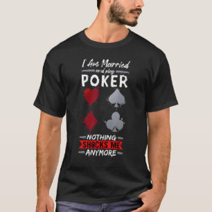 Gehuwd en speel poker helemaal rond zonder kantele t-shirt