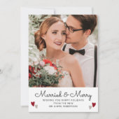 Gehuwd en vrolijk kerstfeest Foto Hart (Voorkant)