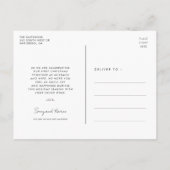 Gehuwd en vrolijk met een moderne kerstbruiloft briefkaart (Achterkant)