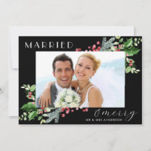 Gehuwd en vrolijk Pas getrouwd botanische bessen f