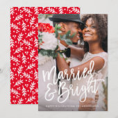 Gehuwd & Helder Geborsteld Vakantie Overlay Feestdagenkaart (Voorkant / Achterkant)