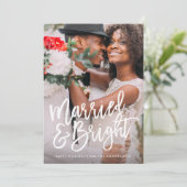 Gehuwd & Helder Geborsteld Vakantie Overlay Feestdagenkaart (Staand voorkant)