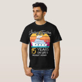 Gehuwd in 15 jaar Wedding Jubileum Cruise-Rec T-shirt (Voorkant volledig)