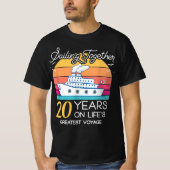 Gehuwd in 20 jaar bruiloft Jubileum Cruise-Rec T-shirt (Voorkant)