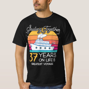 Gehuwd in 37 jaar Wedding Jubileum Cruise-Rec T-shirt