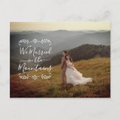 Gehuwd in de bergen Foto Wedding Aankondigingskaart (Voorkant)