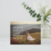 Gehuwd in de bergen Foto Wedding Aankondigingskaart (Staand voorkant)