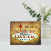 Gehuwd in Fabulous LAS VEGAS Aankondigingskaart (Staand voorkant)