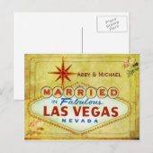 Gehuwd in Fabulous Las Vegas -  Aankondigingskaart (Voorkant / Achterkant)